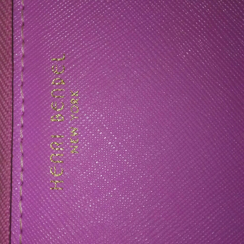 Henri Bendel Purple Wallet with Gold Accents - Picture 3 of 8